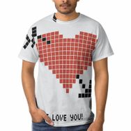 AILLOSA CGF-04 3D Baskılı Desenli Kısa Kollu Erkek T-shirt
