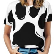 AILLOSA CGF-05 Tamamı Baskılı Kısa Kollu Yuvarlak Yaka Kadın T-shirt