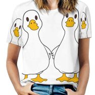 AILLOSA CGF-09 Tamamı Baskılı Kısa Kollu Yuvarlak Yaka Kadın T-shirt