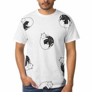 AILLOSA D-183 3D Baskılı Desenli Kısa Kollu Erkek T-shirt