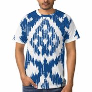 AILLOSA D-34 3D Baskılı Desenli Kısa Kollu Erkek T-shirt