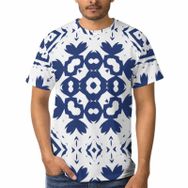 AILLOSA D-37 3D Baskılı Desenli Kısa Kollu Erkek T-shirt