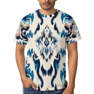 AILLOSA E-43 3D Baskılı Desenli Kısa Kollu Erkek T-shirt