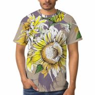 AILLOSA E-49 3D Baskılı Desenli Kısa Kollu Erkek T-shirt