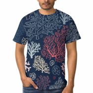 AILLOSA E-50 3D Baskılı Desenli Kısa Kollu Erkek T-shirt