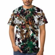 AILLOSA E-52 3D Baskılı Desenli Kısa Kollu Erkek T-shirt