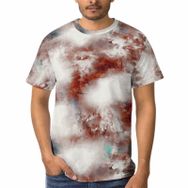 AILLOSA E-53 3D Baskılı Desenli Kısa Kollu Erkek T-shirt