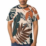 AILLOSA E-62 3D Baskılı Desenli Kısa Kollu Erkek T-shirt