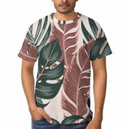 AILLOSA F-65 3D Baskılı Desenli Kısa Kollu Erkek T-shirt