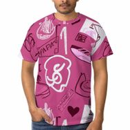 AILLOSA F-7 3D Baskılı Desenli Kısa Kollu Erkek T-shirt