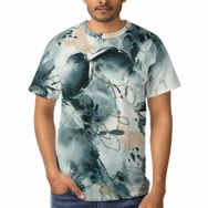 AILLOSA F-77 3D Baskılı Desenli Kısa Kollu Erkek T-shirt