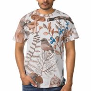 AILLOSA F-81 3D Baskılı Desenli Kısa Kollu Erkek T-shirt
