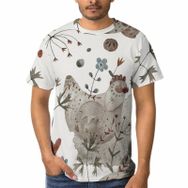 AILLOSA F-82 3D Baskılı Desenli Kısa Kollu Erkek T-shirt
