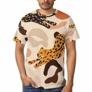 AILLOSA F-83 3D Baskılı Desenli Kısa Kollu Erkek T-shirt