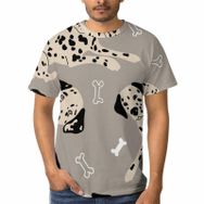 AILLOSA F-84 3D Baskılı Desenli Kısa Kollu Erkek T-shirt