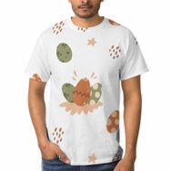 AILLOSA F-86 3D Baskılı Desenli Kısa Kollu Erkek T-shirt