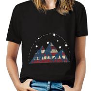 AILLOSA FLAG-02 Tamamı Baskılı Kısa Kollu Yuvarlak Yaka Kadın T-shirt