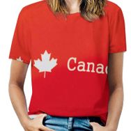 AILLOSA FLAG-07 Tamamı Baskılı Kısa Kollu Yuvarlak Yaka Kadın T-shirt