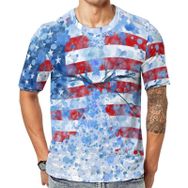AILLOSA Flag-10 Baskılı Desenli Kısa Kollu Unisex T-shirt