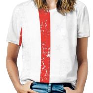AILLOSA FLAG-101 Tamamı Baskılı Kısa Kollu Yuvarlak Yaka Kadın T-shirt
