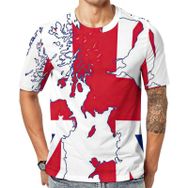 AILLOSA Flag-102 Baskılı Desenli Kısa Kollu Unisex T-shirt