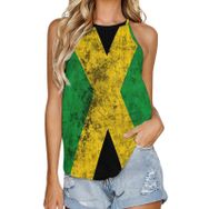 AILLOSA FLAG-106 Yuvarlak Yaka Kolsuz Kadın T-shirt
