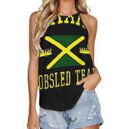 AILLOSA FLAG-107 Yuvarlak Yaka Kolsuz Kadın T-shirt