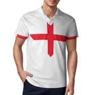 AILLOSA FLAG-109 3D Baskılı Desen Kısa Kollu Polo Yaka Erkek T-shirt