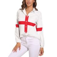 AILLOSA FLAG-109 V Yaka Kadın Bluz