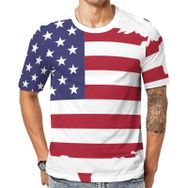 AILLOSA Flag-11 Baskılı Desenli Kısa Kollu Unisex T-shirt