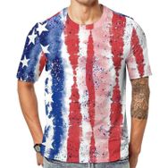 AILLOSA Flag-110 Baskılı Desenli Kısa Kollu Unisex T-shirt