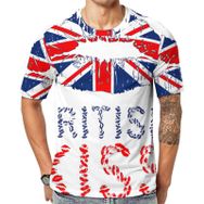 AILLOSA Flag-113 Baskılı Desenli Kısa Kollu Unisex T-shirt