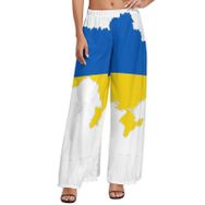 AILLOSA FLAG-119 Yüksek Bel Geniş Paça Bol Gündelik Kadın Pantolon