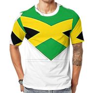 AILLOSA Flag-120 Baskılı Desenli Kısa Kollu Unisex T-shirt