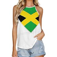 AILLOSA FLAG-120 Yuvarlak Yaka Kolsuz Kadın T-shirt