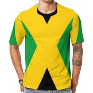 AILLOSA Flag-121 Baskılı Desenli Kısa Kollu Unisex T-shirt