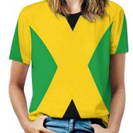 AILLOSA FLAG-121 Tamamı Baskılı Kısa Kollu Yuvarlak Yaka Kadın T-shirt
