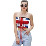 AILLOSA Flag-123 Tube Askılı Kadın File Top Tank