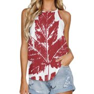 AILLOSA FLAG-124 Yuvarlak Yaka Kolsuz Kadın T-shirt