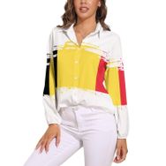 AILLOSA FLAG-127 V Yaka Kadın Bluz