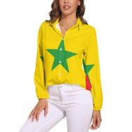 AILLOSA FLAG-132 V Yaka Kadın Bluz