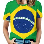 AILLOSA FLAG-139 Tamamı Baskılı Kısa Kollu Yuvarlak Yaka Kadın T-shirt