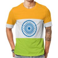 AILLOSA Flag-142 Baskılı Desenli Kısa Kollu Unisex T-shirt