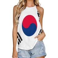 AILLOSA FLAG-143 Yuvarlak Yaka Kolsuz Kadın T-shirt