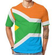 AILLOSA Flag-144 Baskılı Desenli Kısa Kollu Unisex T-shirt