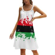 AILLOSA FLAG-147 Askılı Uzun Günlük Kadın Elbise
