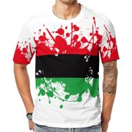 AILLOSA Flag-147 Baskılı Desenli Kısa Kollu Unisex T-shirt