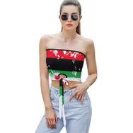 AILLOSA Flag-147 Tube Askılı Kadın File Top Tank