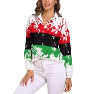 AILLOSA FLAG-147 V Yaka Kadın Bluz
