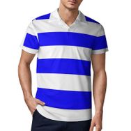 AILLOSA FLAG-149 3D Baskılı Desen Kısa Kollu Polo Yaka Erkek T-shirt